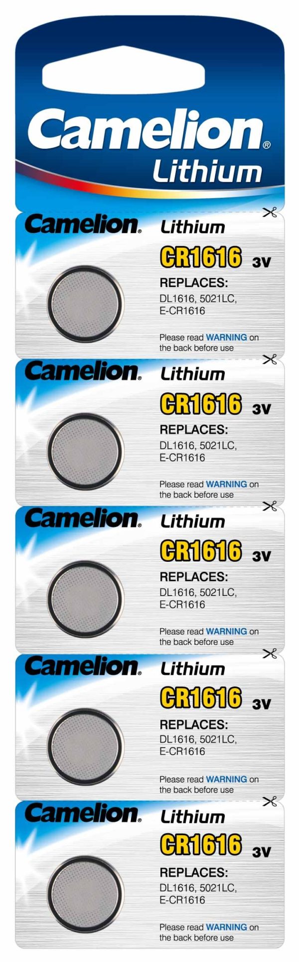 Blister 5 piles CR-1632 3V Lithium Camelion