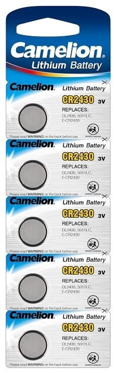 Pile bouton au lithium CR2430 paquet de 5 unités