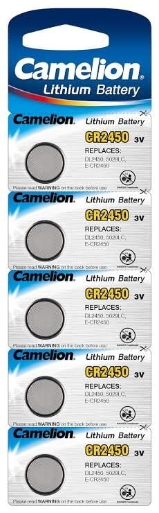 Blister 5 piles CR-2450 3V Lithium Camelion