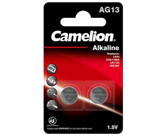 2 Piles AG13 / LR44 / LR1154 / 1166A Camelion Alcaline 1,5V - Bestpiles